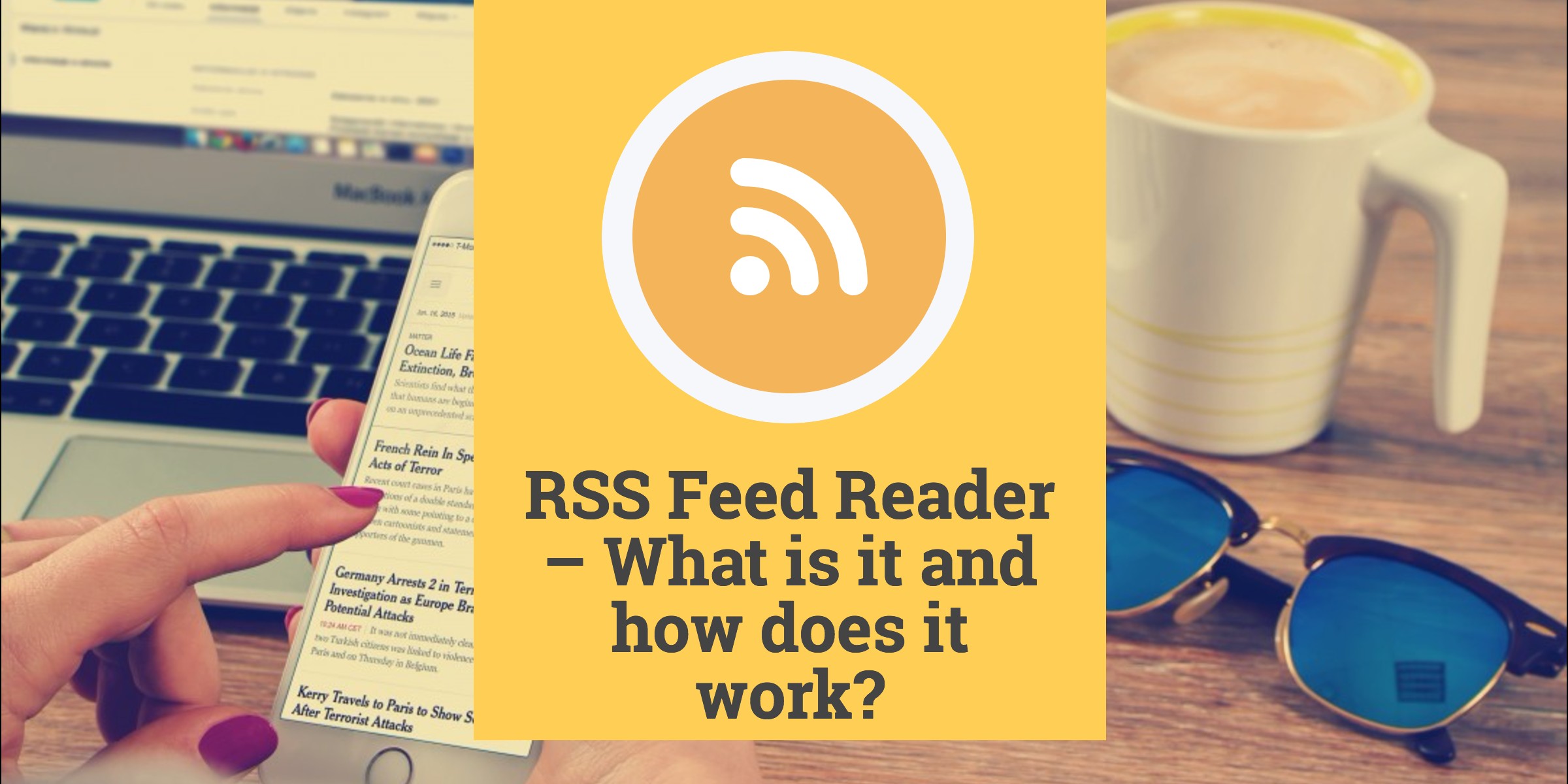 An RSS reader showing new posts from several websites in one list
